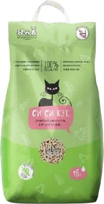 Наполнитель для туалета СиСиКэт Древесный (16л/6кг)