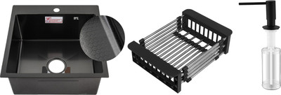 Мойка кухонная Schtoff Best Decor Black 5050 + KR-1 + SD-1 (с коландером и дозатором)