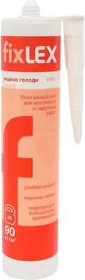 Клей Bostik FixLEX Монтажный (440г, белый)