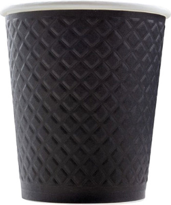 Набор бумажных стаканов Паксервис 250мл DW80-280 / 287839 (100шт, WaffleBlack)