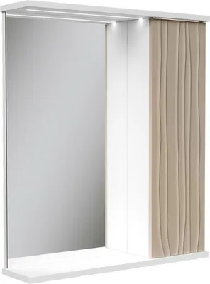 Шкаф с зеркалом для ванной Volna Lotty LED 60 R (латте)