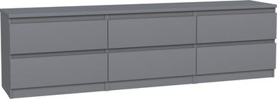 Тумба Mio Tesoro Кастор 6 ящиков 2.03.03.110.4 (серый)