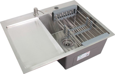 Мойка кухонная Wisent WS-36550-R/GER013 (с сифоном, дозатором и коландером)