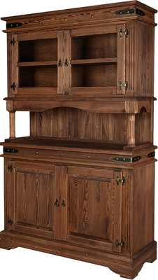 Шкаф с витриной ФанДОК Викинг 01 Ф-181.09 (орех)