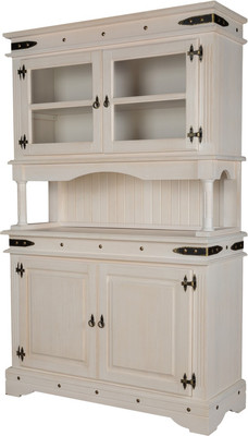 Шкаф с витриной ФанДОК Викинг 01 Ф-181.09 (белый воск)