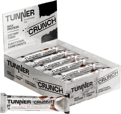 Набор протеиновых батончиков Tunner Crunch (40г, кокос в шоколаде)