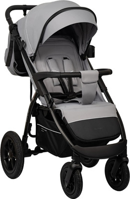 Детская прогулочная коляска INDIGO Epica XL Air с сумкой (светло-серый)