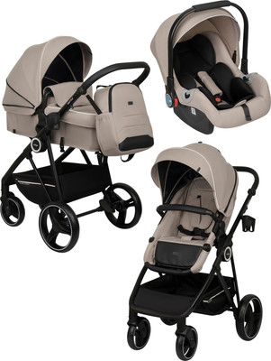 Детская универсальная коляска INDIGO Shuttle 3в1 (бежевый)