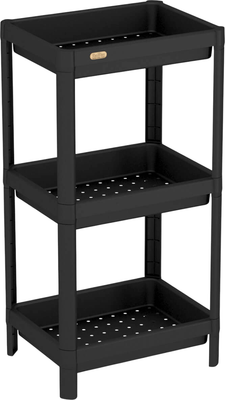 Этажерка Sheffilton SHT-SS25-3 (черный пластик)