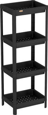 Этажерка Sheffilton SHT-SS25-4 (черный пластик)