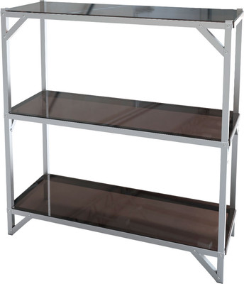 Стеллаж металлический ИМпласт С 3 полками из монолитный поликарбоната / 18269 (1м)