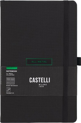 Блокнот CASTELLI All Metal Green / 0QO4LA-S30 (96л, черный/зеленый)