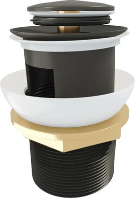 Донный клапан Teymi T140124 (черный матовый)