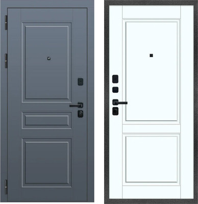 Входная дверь МеталЮр M107 Velluto Bianco (96x205, левая)