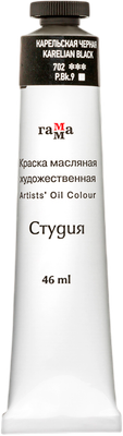Масляная краска ГАММА Студия / 0.00.А046.702 (46мл, карельский черный)