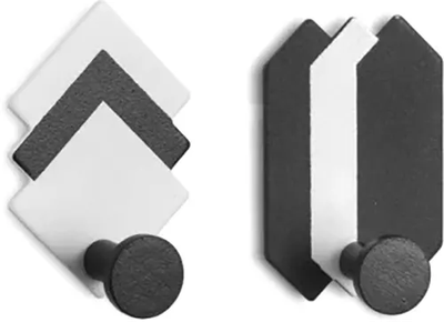 Набор крючков KLEBER River Lake KLE-MF-66WB (черный/белый, 2шт)