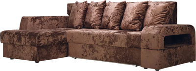 Диван угловой Stolline Марго 1 (29) УЛ левый (коричневый велюр)