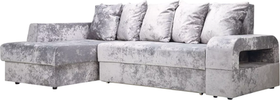 Диван угловой Stolline Марго 1 (31) УЛ левый (светло-серый велюр)