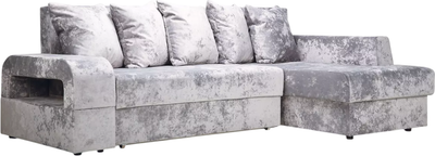 Диван угловой Stolline Марго 1 (32) УЛ правый (светло-серый велюр)