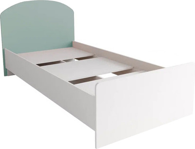 Односпальная кровать детская ДСВ Лавис КРД 900.1 (белый/белый софт/зеленый софт)