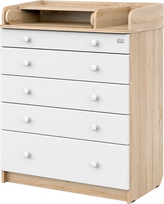 Комод пеленальный Атон Maks (дуб сонома/белый)
