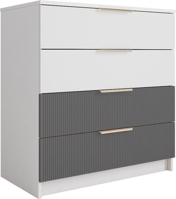 Комод ДСВ Лавис КМД 800.1 (белый/белый софт/графит софт)
