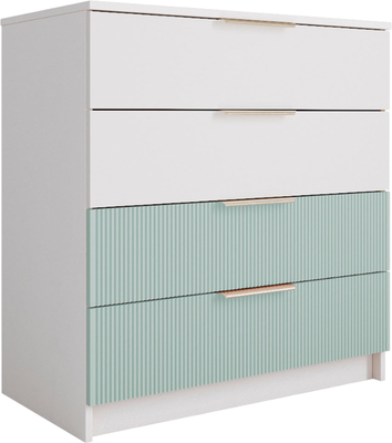 Комод ДСВ Лавис КМД 800.1 (белый/белый софт/зеленый софт)