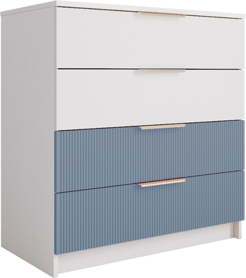 Комод ДСВ Лавис КМД 800.1 (белый/белый софт/лазурь софт)