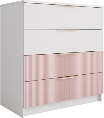 Комод ДСВ Лавис КМД 800.1 (белый/белый софт/роза)