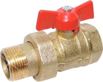 Шаровой кран Цветлит DN 15 PN1.6МПа / 11Б27п9 р/б ZW10070 (для воды, со сгоном, бабочка)
