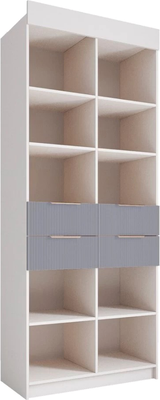 Стеллаж ДСВ Лавис СД 900.1 (белый/белый софт/серый эмалит)