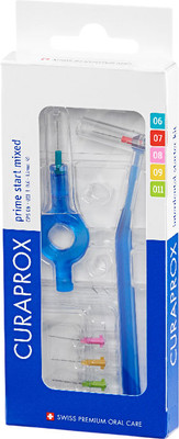 Ершики межзубные Curaprox Prime Start Mixed CPS 06-011 с держателем UHS409 и UHS470 (5шт)