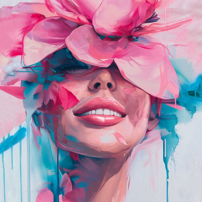 Набор алмазной вышивки Феникс+ Девушка-цветок / 68604