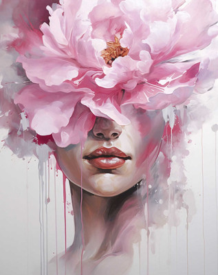 Набор алмазной вышивки Феникс+ Девушка-пион / 68648