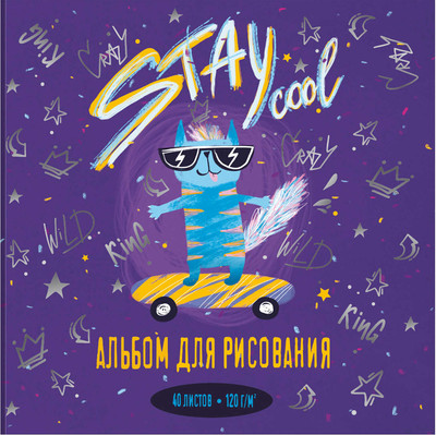 Альбом для рисования Феникс+ Классный котик / 63506