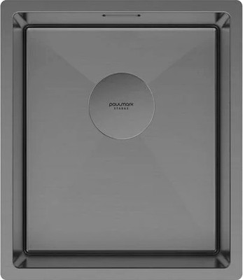 Мойка кухонная Paulmark PM213844-GM (черный/вороненая сталь)