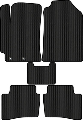 Комплект ковриков для авто Alicosta 0467_1 для Hyundai Solaris II Седан/HCR 2017-н.в. (EVA соты, черный)