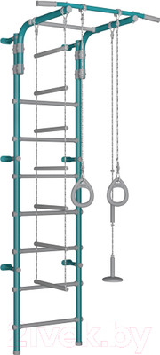 Детский спортивный комплекс Формула здоровья Pastel 2 (бирюзовый/серый)