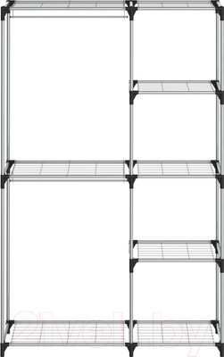Вешалка для одежды Sheffilton SHT-WR15 (черный/хром лак)