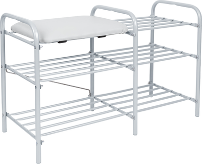 Полка для обуви Ника Люкс ЭТЛ3-1/МС (светло-серый/матовый серый)