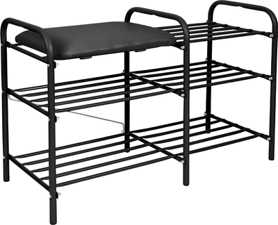 Полка для обуви Ника Люкс ЭТЛ3-1/Ч (черный/матовый черный)