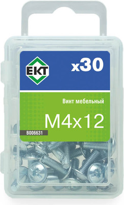 Винт ЕКТ Мебельный 4х12 / B006631 (30шт)