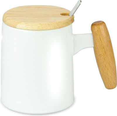 Кружка с ложкой Solmax&Home TW56620 (белый)