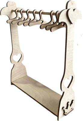 Набор аксессуаров для куклы ОМурМебель Вешалка с 8 плечиками