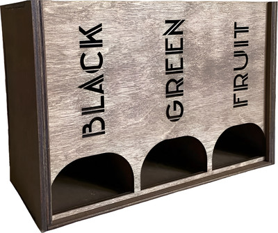 Органайзер для чайных пакетиков ОМурМебель Вертикальный с резкой (коричневый)