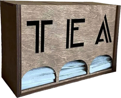 Органайзер для чайных пакетиков ОМурМебель Вертикальный с резкой Tea (коричневый)