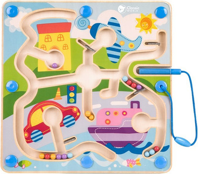 Развивающая игра Classic World Магнитный лабиринт-головоломка. Транспорт CW35800