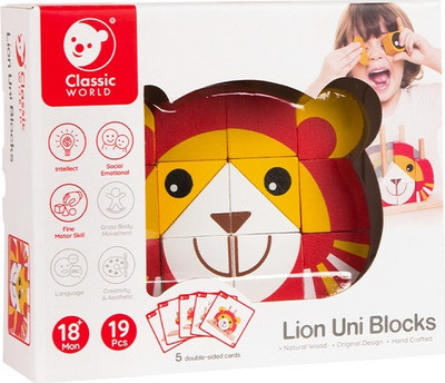 Развивающая игра Classic World Вертикальный пазл. Львенок CW51060