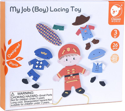 Развивающая игра Classic World Шнуровка Мальчишки CW20118