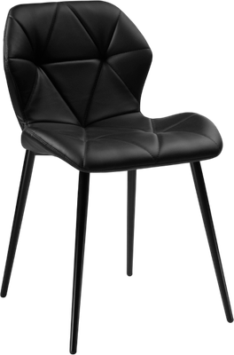 Стул Woodville Вальд (экокожа черный/черный глянец)